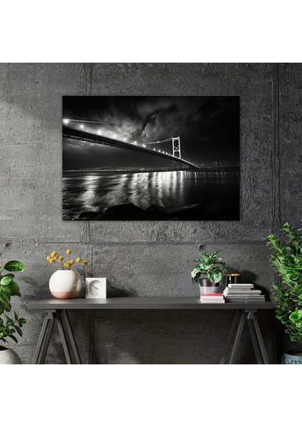 Boğaz Köprüsü Duvar Süslemesi - Boğaz Köprüsü, Boğaz Köprüsü, Sofistike, Kanvas Tablo, 50X30 fiyatları