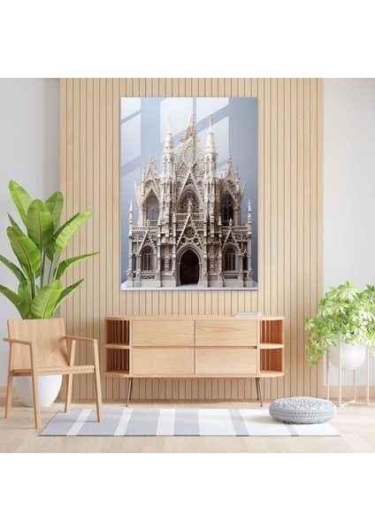 Kilise Cephesi Cam Duvar Sanatı - Kilise, Modern Sanat, Duvar Dekorasyonu, Kilise Cephesi, 30X45 fiyatları