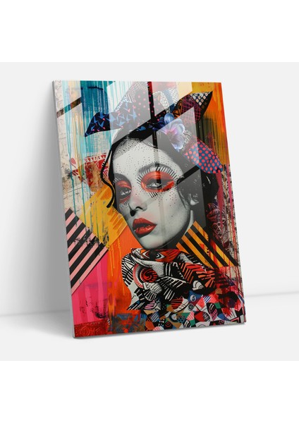 Rönesans Twist Cam Baskı - Klasisizm+Popart, Duvar Dekorasyonu, Modern Sanat, Cam Duvar Sanatı, 30X45