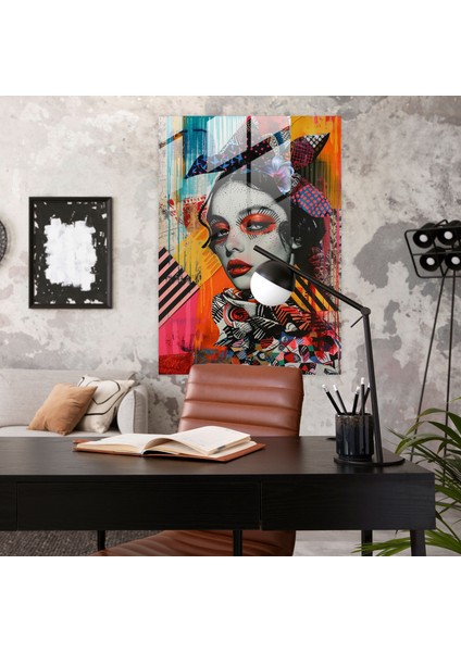 Rönesans Twist Cam Baskı - Klasisizm+Popart, Duvar Dekorasyonu, Modern Sanat, Cam Duvar Sanatı, 30X45
