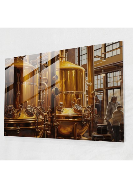 Bira Bardağı Sanatı: Bira Fabrikası Başyapıtı - Bira, Bira Bardağı Sanatı, Modern Sanat, Gerçekçi Yağlıboya Tablo, 30X45
