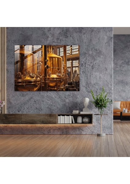 Bira Bardağı Sanatı: Bira Fabrikası Başyapıtı - Bira, Bira Bardağı Sanatı, Modern Sanat, Gerçekçi Yağlıboya Tablo, 30X45 modelleri