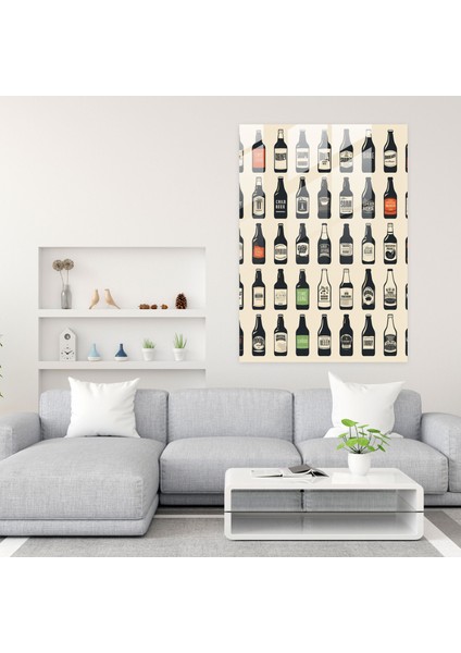 Cam Baskı Bira Tipografi - Bira, Minimalist, Cam Baskı, Alıntılar, 30X45