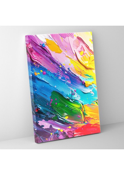 Neşeli Sıçrama Aksiyon Tablo Kanvas Tablo - Aksiyon Tablo, Kanvas Tablo, Duvar Sanatı, Ev Dekorasyonu, 30X50