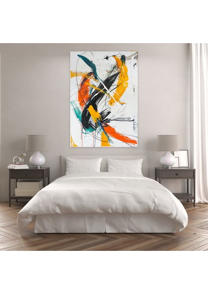 Aksiyon Tablo Duvar Dekorasyonu - Soyut Çizgiler - Aksiyon Tablo, Kanvas Tablo, Aksiyon Tablo, Duvar Dekorasyonu, 30X50