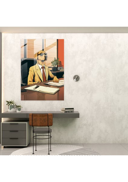 Insan Gibi Giyinmiş Hayvanlar Cam Baskı - Insan Gibi Giyinmiş Hayvanlar, Cam Sanatı, Insan Gibi Giyinmiş Hayvanlar, Duvar Süslemesi, 30X45 modelleri