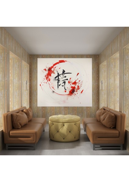 Asya Kanvas Tablo: Çin Kaligrafi Duvar Sanatı - Asya, Duvar Dekorasyonu, Narin Çin Kaligrafisi, Asya, 30X30 fiyatları