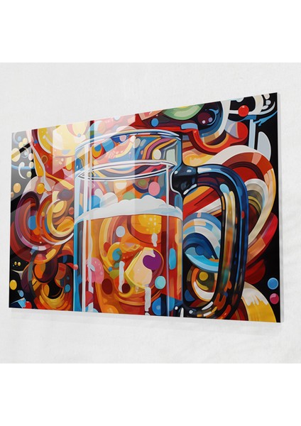 Bira Bardağı Baskı - Bira, Cam Baskı, Duvar Dekorasyonu, Desenler, 30X45