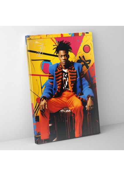 Basquiat Duvar Sanatı - Basquiat, Duvar Sanatı, Kanvas Tablo, Cesur Renk Paleti, 30X50