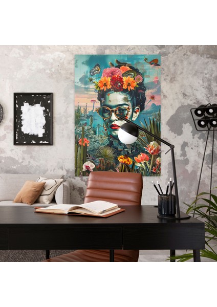 Frida Kahlo Style Wall Art - Frida Kahlo, Canvas, Frida Kahlo Style, Canvas Wall Art, 30X50