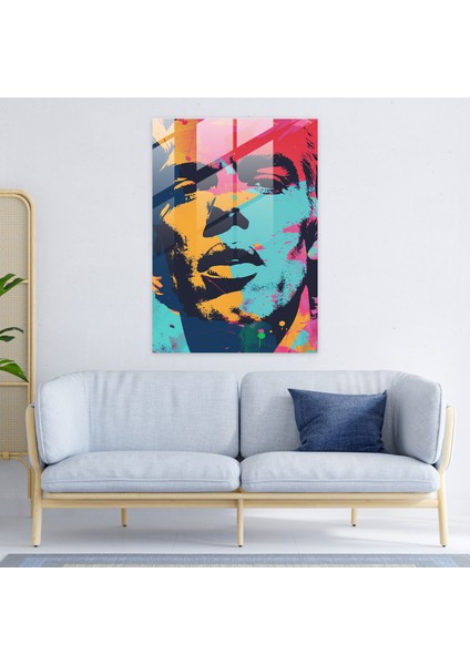 Andy Warhol Cam Duvar Sanatı - Tipografi Tasarımı - Andy Warhol, Cam Sanatı, Duvar Dekorasyonu, Ev Dekorasyonu, 30X45 modelleri