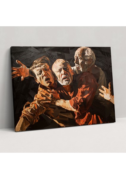 Caravaggio Tarzı Kanvas Tablo - Caravaggio, Kanvas Tablo, Caravaggio Tarzı, Duvar Sanatı, 70X50