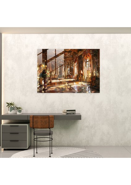 Barok Tarzı Resim Ev Dekorasyonu - Barok, Modern Sanat, Cam Baskı, Barok Tarzı Resim, 45X30 fiyatları