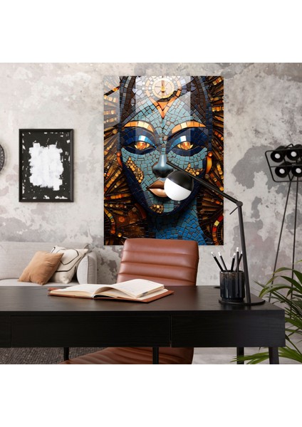 Afro Duvar Dekorasyonu - Afro, Seramik Mozaik, Afro Gelenekleri, Zengin Tarih, 50X70 modelleri