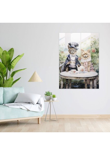 Insan Gibi Giyinmiş Hayvanlar Ev Dekorasyonu - Insan Gibi Giyinmiş Hayvanlar, Cam Sanatı, Suluboya Resim, Insan Gibi Giyinmiş Hayvanlar, 30X45