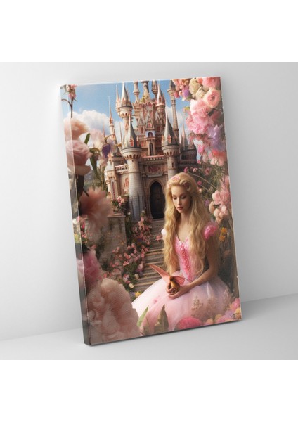 Barbie Masal Kalesi Kanvas Tablo - Barbie, Duvar Sanatı, Tuhaf, Ev Dekorasyonu, 30X50