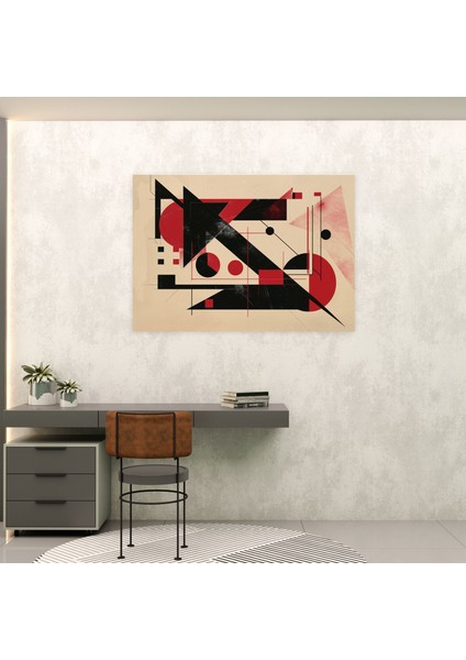 Geometric Abstract Leonardo Da Vinci Style Wall Art - Leonardo Da Vinci, Home Decoration, Wall Art, Leonardo Da Vinci Style, 50X30 fiyatları