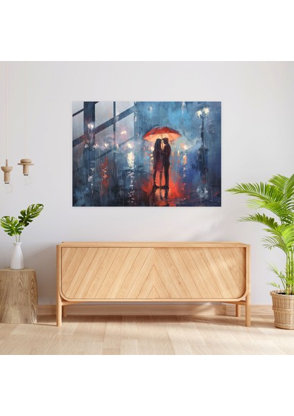 Leonid Afremov Glass Print Romantic Couple - Leonid Afremov, Glass Wall Art, Modern Art, Wall Decoration, 45X30 fiyatları