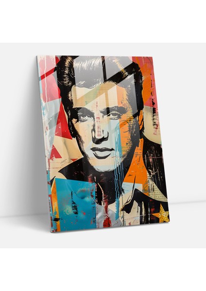Andy Warhol Duvar Dekorasyonu - Elvis Presley - Andy Warhol, Cam Baskı, Cam Duvar Sanatı, Duvar Dekorasyonu, 30X45