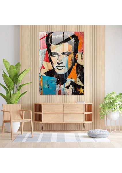 Andy Warhol Duvar Dekorasyonu - Elvis Presley - Andy Warhol, Cam Baskı, Cam Duvar Sanatı, Duvar Dekorasyonu, 30X45 fiyatları