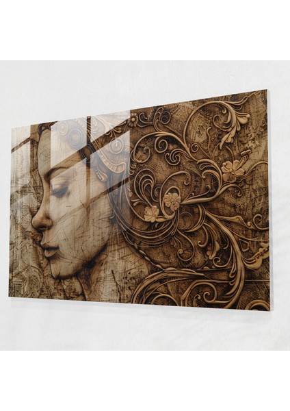 Leonardo Da Vinci Glass Wall Art - Leonardo Da Vinci, Wall Decoration, Leonardo Da Vinci, Glass Art, 45X30