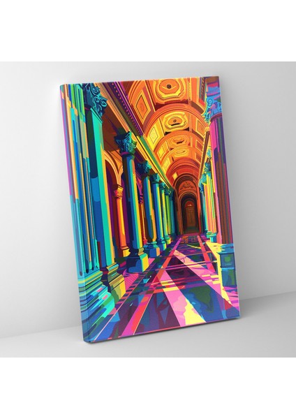 Antik Mimari Pop Art Kanvas Tablo - Klasisizm ve Popart, Kanvas Tablo, Ev Dekorasyonu, Kanvas Tablo, 30X50