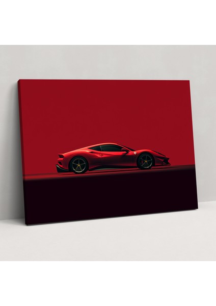 Ferrari Kanvas Tablo - Minimalist Grafik Duvar Tablosu - Ferrari, Ferrari, Kanvas Tablo, Kanvas Tablo, 50X30