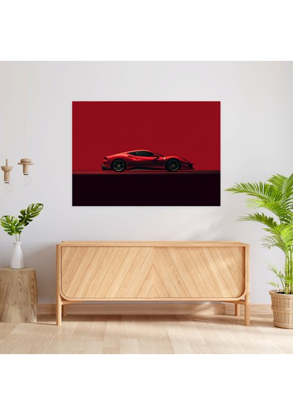 Ferrari Kanvas Tablo - Minimalist Grafik Duvar Tablosu - Ferrari, Ferrari, Kanvas Tablo, Kanvas Tablo, 50X30 fiyatları