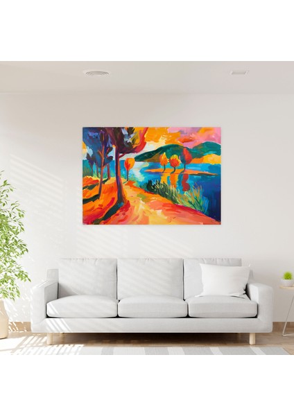 Canlı Fauvist Manzara Henri Matisse Kanvas Tablo - Henri Matisse, Duvar Dekorasyonu, Henri Matisse, Duvar Sanatı, 50X30