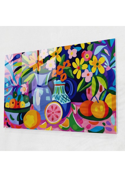 Henri Matisse Ev Dekorasyonu: Renkli Natürmort Cam Baskı - Henri Matisse, Ev Dekorasyonu, Modern Sanat, Cam Baskı, 45X30