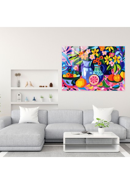 Henri Matisse Ev Dekorasyonu: Renkli Natürmort Cam Baskı - Henri Matisse, Ev Dekorasyonu, Modern Sanat, Cam Baskı, 45X30 fiyatları