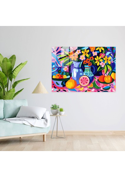 Henri Matisse Ev Dekorasyonu: Renkli Natürmort Cam Baskı - Henri Matisse, Ev Dekorasyonu, Modern Sanat, Cam Baskı, 45X30 modelleri