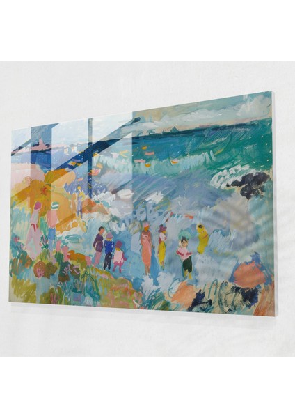 Henri Matisse Cam Baskı: Deniz Kenarı Figürleri Cam Duvar Tablosu - Henri Matisse, Henri Matisse, Cam Duvar Sanatı, Cam Baskı, 45X30