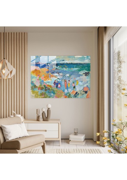 Henri Matisse Cam Baskı: Deniz Kenarı Figürleri Cam Duvar Tablosu - Henri Matisse, Henri Matisse, Cam Duvar Sanatı, Cam Baskı, 45X30