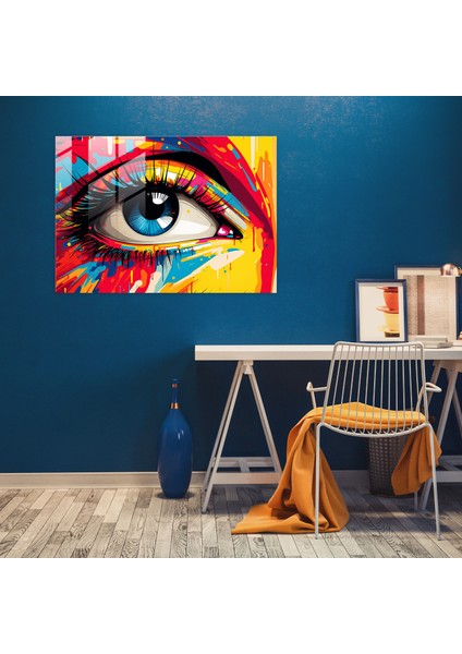Hipnoz Cam Sanatı - Hipnoz, Canlı Renkler, Cam Baskı, Duvar Süslemesi, 45X30