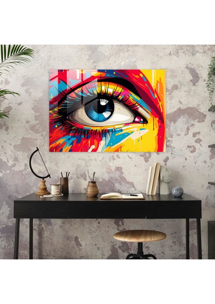 Hipnoz Cam Sanatı - Hipnoz, Canlı Renkler, Cam Baskı, Duvar Süslemesi, 45X30