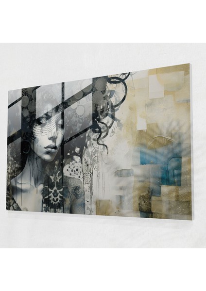 - Hipnoz, Cam Baskı, Monokromatik Tonlar, Cam Duvar Tablosu, 45X30