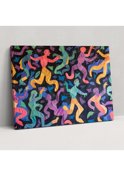 Şakacı Dansçılar Henri Matisse Tarzı Kanvas Tablo - Henri Matisse, Kanvas Tablo, Henri Matisse Tarzı, Duvar Dekorasyonu, 50X30