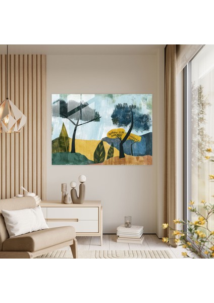 Henri Matisse Cam Duvar Sanatı - Sakin Manzara - Henri Matisse, Modern Sanat, Cam Sanatı, Henri Matisse, 45X30