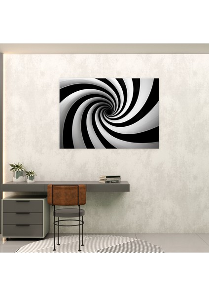 Hipnoz Duvar Tablosu - Hipnoz, Kanvas, Hipnotik Spiral, Siyah Beyaz, 50X30 modelleri