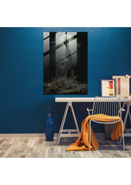 Korku Cam Sanatı - Mezardan Çıkan El - Korku, Dehşet, Ortaya Çıkan El, Kabus Gibi Manzara, 30X45 fiyatları