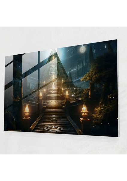 Illuminati'ye Giden Yol Cam Baskı - Illuminati, Aydınlık Yol, Antik Semboller, Cam Duvar Sanatı, 45X30