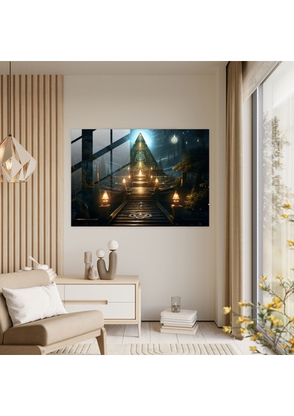 Illuminati'ye Giden Yol Cam Baskı - Illuminati, Aydınlık Yol, Antik Semboller, Cam Duvar Sanatı, 45X30 fiyatları