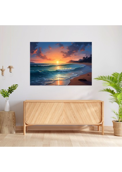 Hipnoz Kanvas Tablo - Hipnoz, Sakin Plaj, Duvar Sanatı, Duvar Dekorasyonu, 50X30 fiyatları