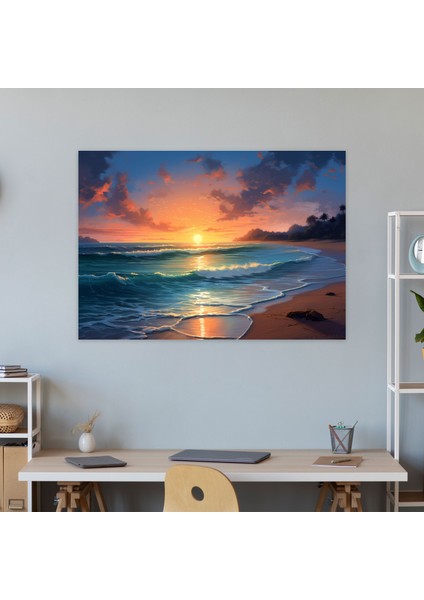 Hipnoz Kanvas Tablo - Hipnoz, Sakin Plaj, Duvar Sanatı, Duvar Dekorasyonu, 50X30 modelleri