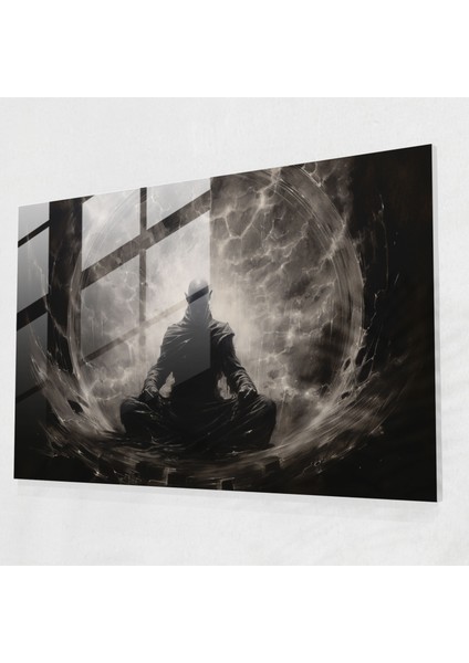 Ezoterizm Cam Baskı - Göksel Meditasyon - Illuminati, Cam Baskı, Dokular, Iç Huzur, 45X30