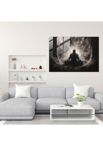 Ezoterizm Cam Baskı - Göksel Meditasyon - Illuminati, Cam Baskı, Dokular, Iç Huzur, 45X30