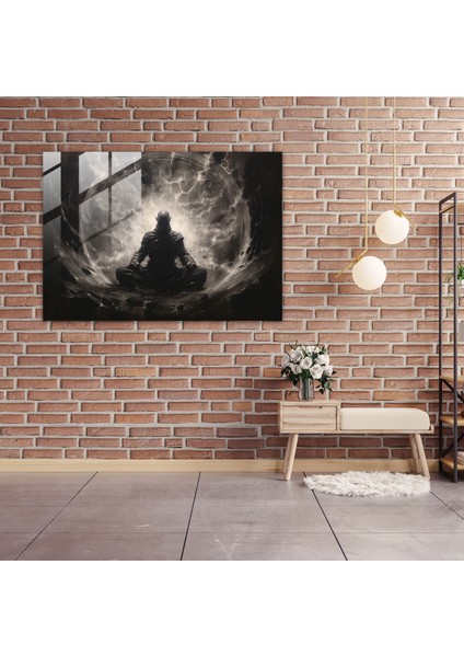 Ezoterizm Cam Baskı - Göksel Meditasyon - Illuminati, Cam Baskı, Dokular, Iç Huzur, 45X30