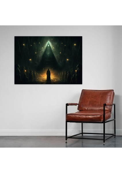 Illuminati Ritüeli Duvar Tablosu - Illuminati, Duvar Sanatı, Ritüel, Kanvas Tablo, 70X50