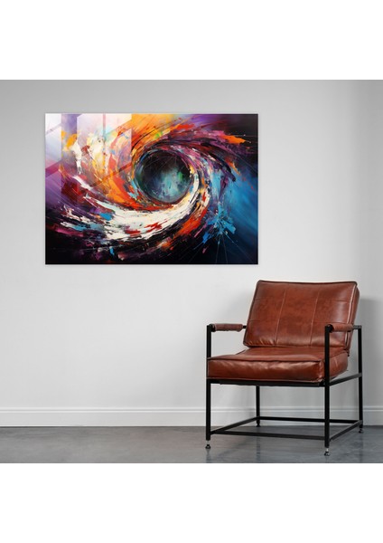 Hipnoz Cam Baskı - Hipnoz, Soyut Resim, Ev Dekorasyonu, Spiral Vortex, 45X30 modelleri